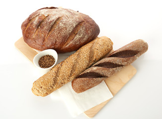 Different bread. Food background.