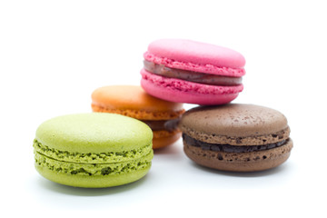 French colorful macarons.