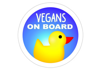Vegans on Board / Duck / Sticker