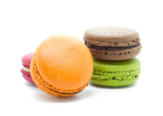 French colorful macarons.