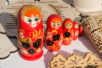 Red Russian Nesting Dolls