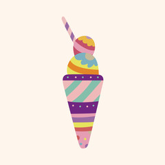 ice cream cartoon elements vector,eps