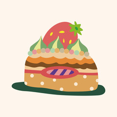 decorating cake theme elements vector,eps10