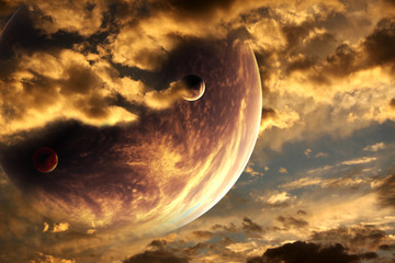 Sunset in alien planet © frenta