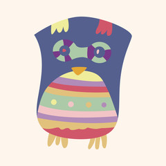 owl cartoon theme elements vector,eps