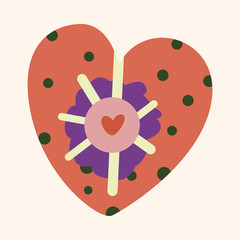 Obraz premium love heart cartoon elements vector,eps