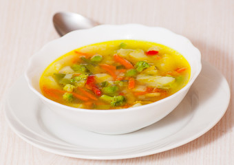 Fresh vegetable soup