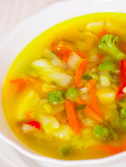 Fresh vegetable soup