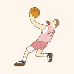 Fototapeta premium basketball player elements vector,eps