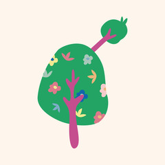 tree theme elements vector,eps