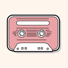 Audiotape theme elements vector,eps