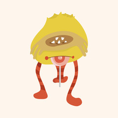 bizarre monster flat icon elements background,eps10