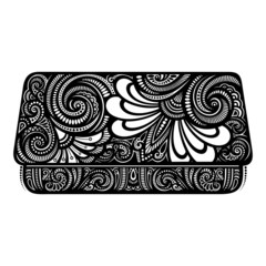 Vector Decorative Ornate Women's Clutch. Hand Drawing Patterned 
