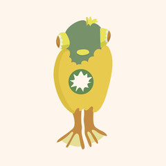 bizarre monster flat icon elements background,eps10