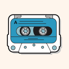 Audiotape theme elements vector,eps