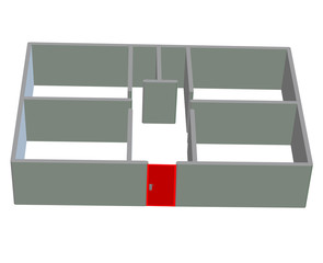 kırmızı kapılı ev