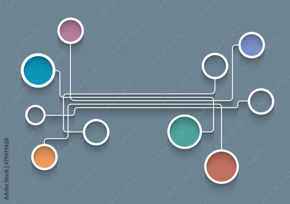 Canvas Prints colored web design bubbles with shadows