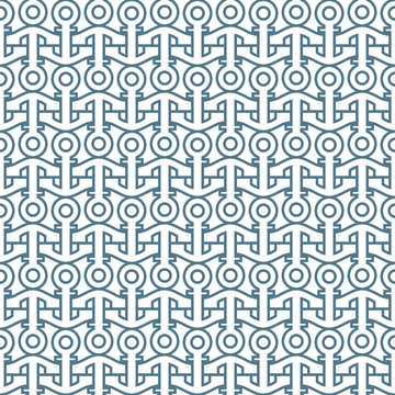 Delicate seamless pattern with anchors