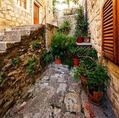 Fototapeta na wymiar street in Dubrovnik. Croatia.
