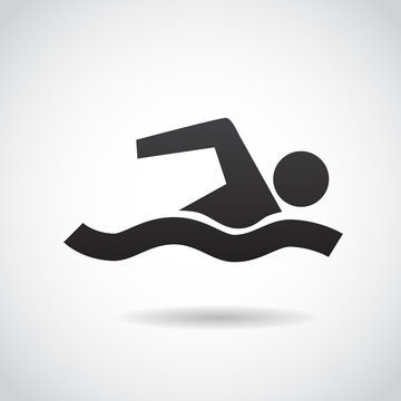 Swimming person - vector icon.