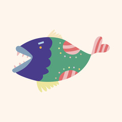fish theme elements vector,eps