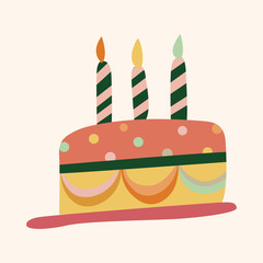 decorating cake theme elements vector,eps10