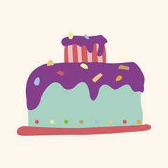 decorating cake theme elements vector,eps10