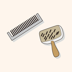 Pet dog brush theme element vector,eps10