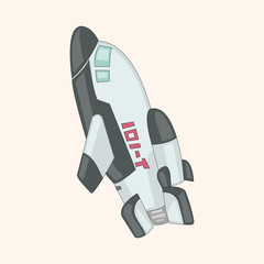 Spaceship theme elements vector,eps