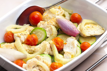 turkey meat with vegetables