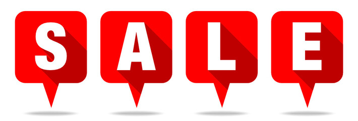 Red Speechbubbles "SALE"