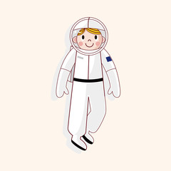 Space Astronaut theme elements vector, eps10
