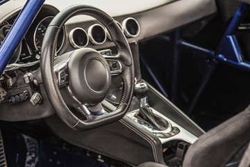 Interior of the sports car