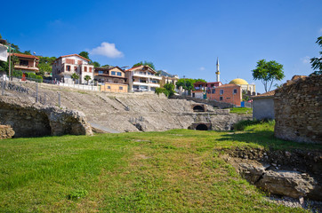 Roman amphitheater in Durres, Albania