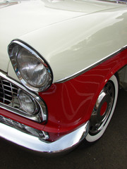 Old red american vintage car