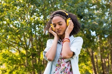 Pretty hipster listening to music