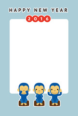 申年　年賀状イラスト