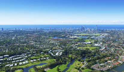 Crédence de cuisine en verre imprimé Photo aérienne Aerial view of Gold Coast
