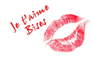 Fototapeta premium Je t'aime bises