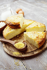 Casserole with millet and curd