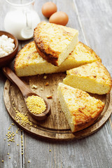 Casserole with millet and curd