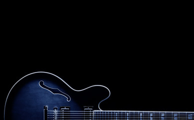 blues guitar shape - obrazy, fototapety, plakaty