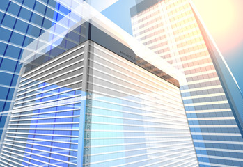Architecture transparent building exterior vector background