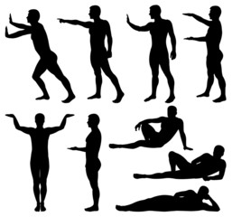 Male silhouettes