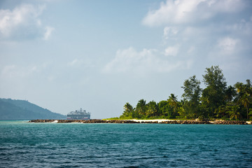 Tropical beach at Mahe island Seychelles