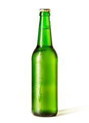 Bottle of beer isolated on a white background