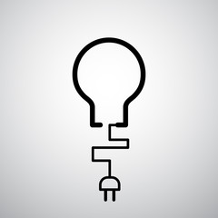lightbulb with plug icon