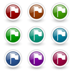 flag vector icon set