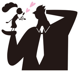 アプローチする女性