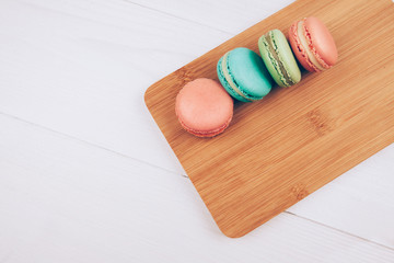 Set of colorful macaroons